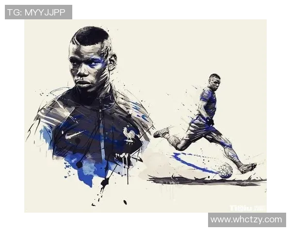 足球明星组合手绘创意艺术作品展现球场魅力与运动精神